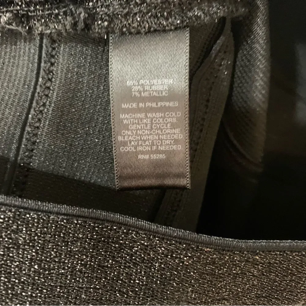 NWOT Express Black Shimmer Metallic Bandage Skirt Medium